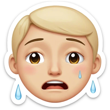Crying while happy  sticker