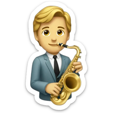Joseph Smith jr playing the saxophone sticker