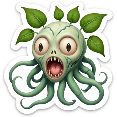 cinematic - hieronymus bosch phantasmagoric mutated beings - hybrids of humans and plants sticker