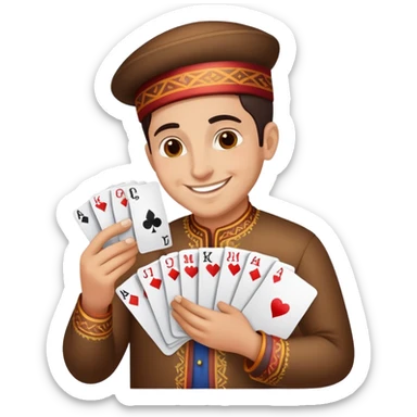 Armenian play cards sticker