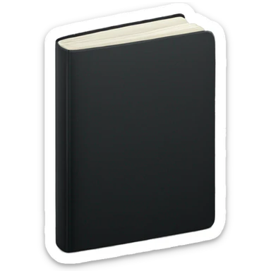 Black notebook sticker