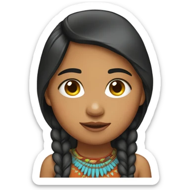 Navajo girl sticker