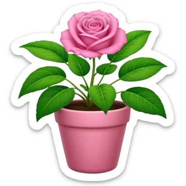 Una planta bonita, con su masetá color rosa sticker