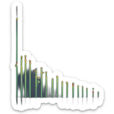 minimal bar graph showing data insights sticker