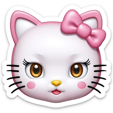  hello Kitty SANRIO with an eyelash spooly sticker