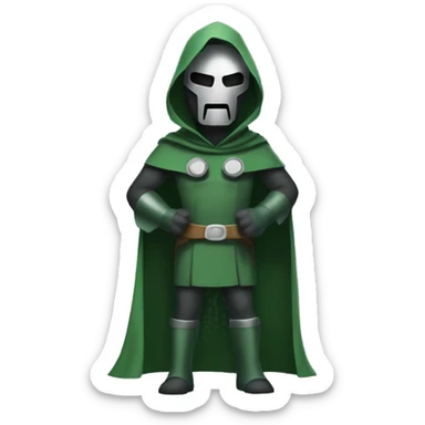dr doom with green cape sticker