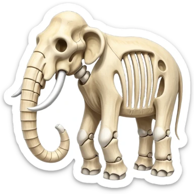 skeleton of a mammoth sticker