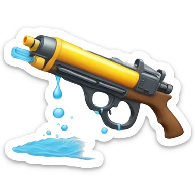 long water gun sticker