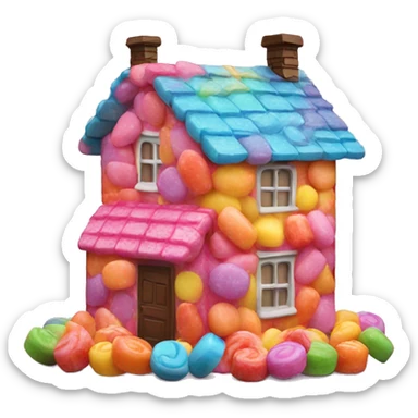 House made of candy sticker