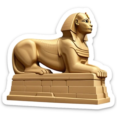 side view of Great Sphinx of Giza, no frame sticker