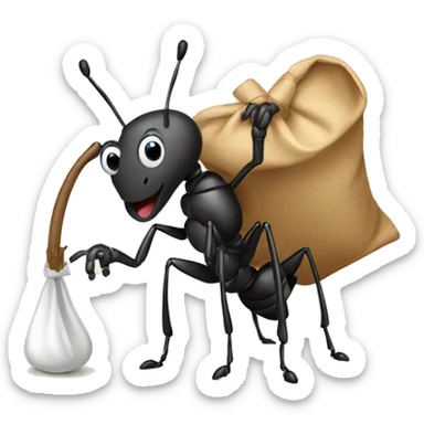 ant with bindle sticker