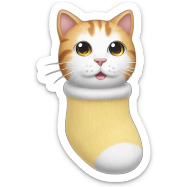 socks in cats sticker