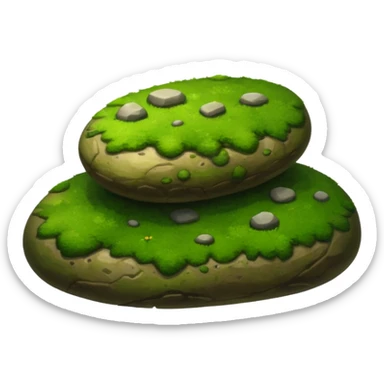 A patch of bright moss covering smooth forest stones.









































 sticker