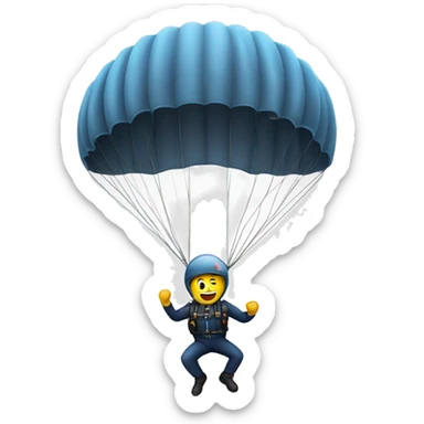 A man parachuting  sticker