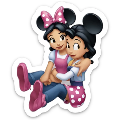 Minnie y Mickey disney sticker