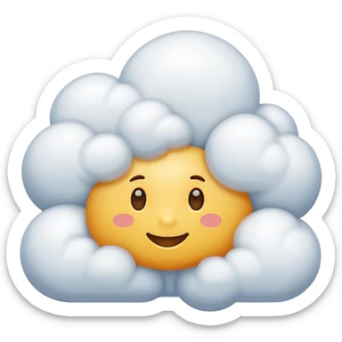 Thinking cloud sticker