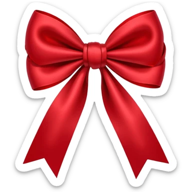 Cherry red bow sticker