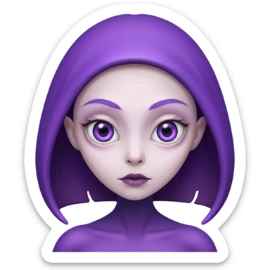 purple mutant woman sticker