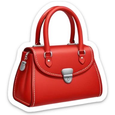 red letaher purse sticker
