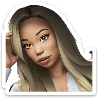 blonde girl in car interior sticker