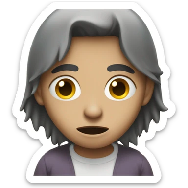 someone looking a bit mortified sticker