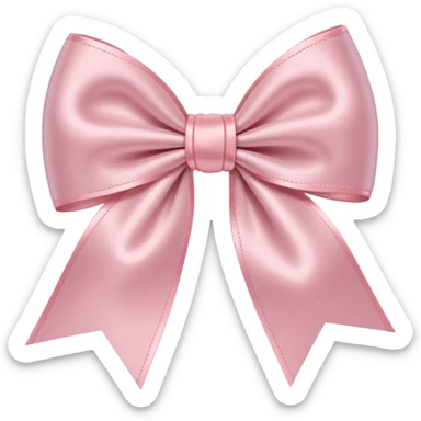 light pink bow on light pink bow sticker
