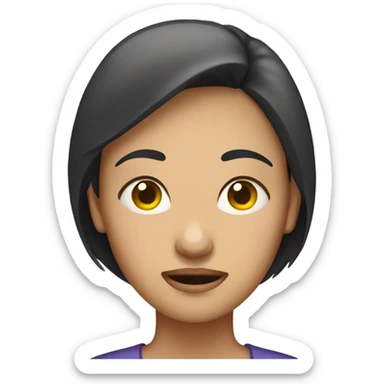 lady with stomach pain sticker