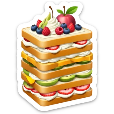 Fruit sandwich with cream sticker