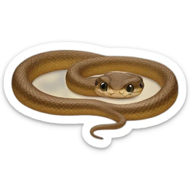 Baby brown snake sticker