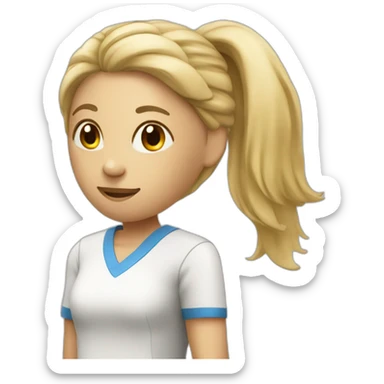 Female fisiotherapist tennis player sticker