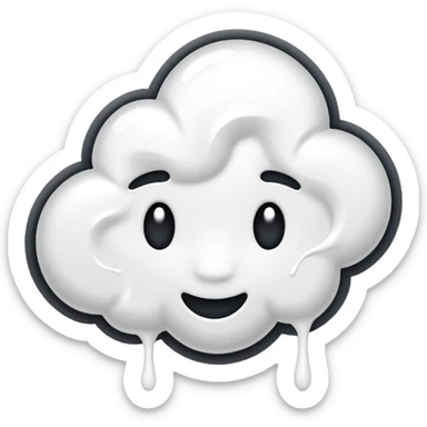 white paint blotch, soft edges sticker