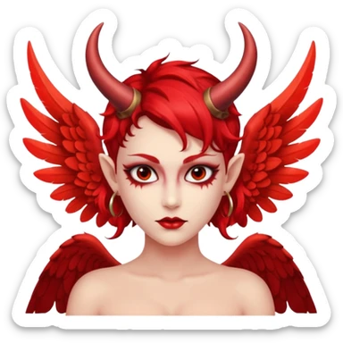An angel who turns into a she devil sticker