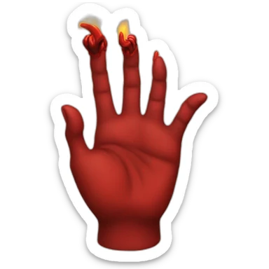 devils hand  sticker
