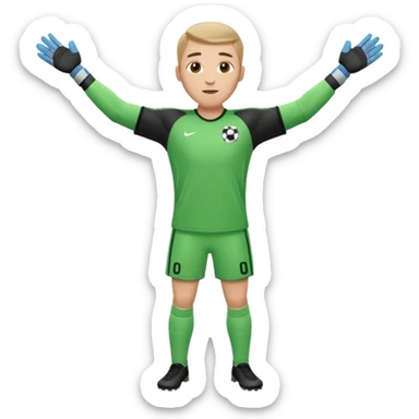 soccer goalkeeper full body arms out wide sticker