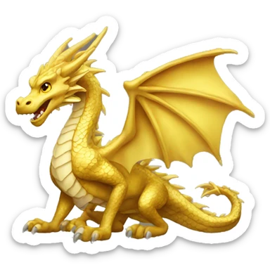 gold dragon sticker