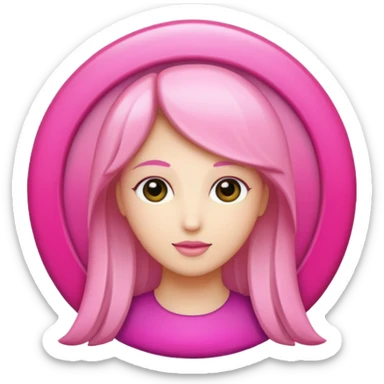 virgo symbol pink sticker