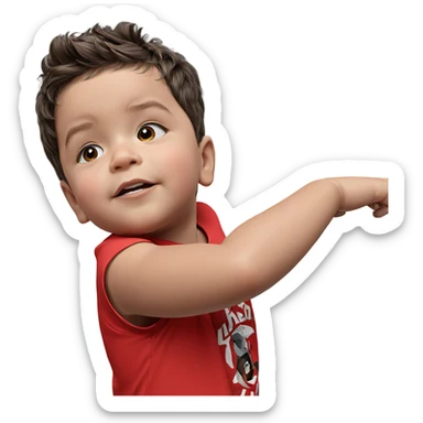 realistic portrait of boy sticker