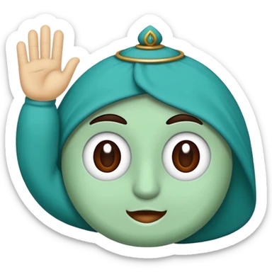 mavi yeşil ve turkuaz renk karışımlı bir kupa sticker