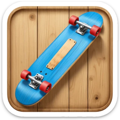 Skate board, blue sticker