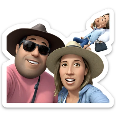 casual outdoor moment with friends sticker