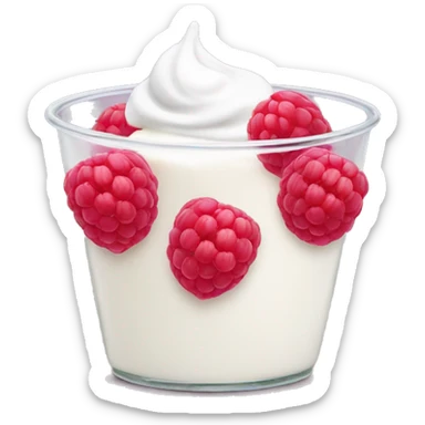 raspberries and yogurt  sticker