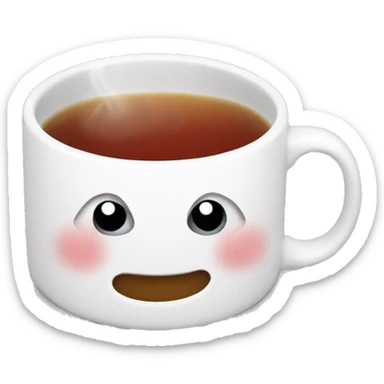 Christmas mug with tea  sticker