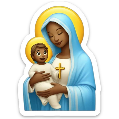 holy Mary with baby Jesus sticker