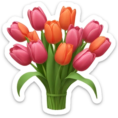 Bouquet of tulips sticker