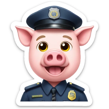 Pig policemen  sticker