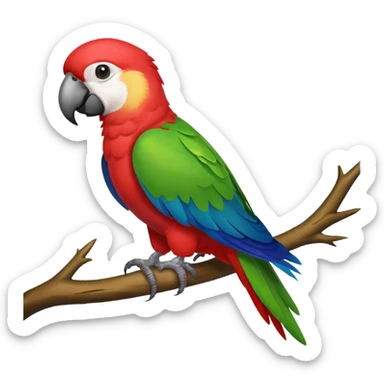 Parrot on tree branch sticker