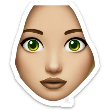 Girl looks like Megan Fox with green eyes and ring piercing nose sticker