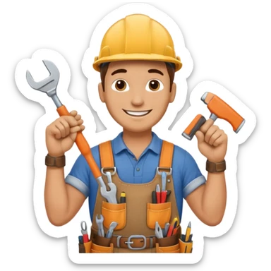 a handyman without tools sticker