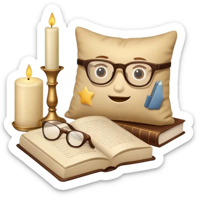 beige aesthetic objects like vase, book, pillow, glasses, and candle sticker