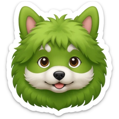 make the dogs fur green sticker